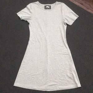 Reformation Silver Mini T-shirt Dress